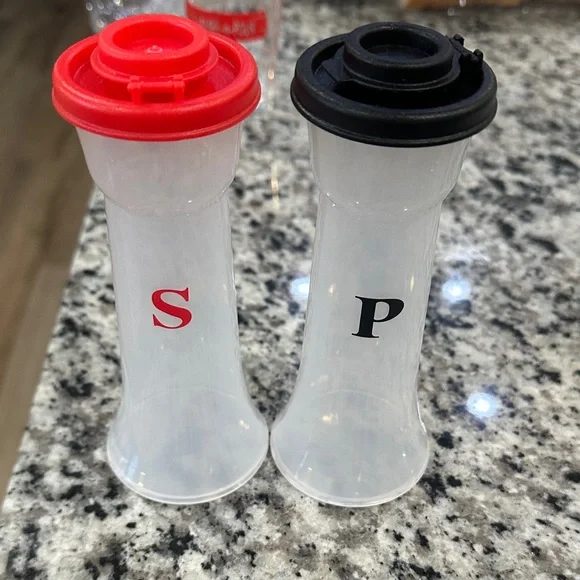 Red and Black Salt and Pepper Shakers 6 in tall - Picture 1 of 1